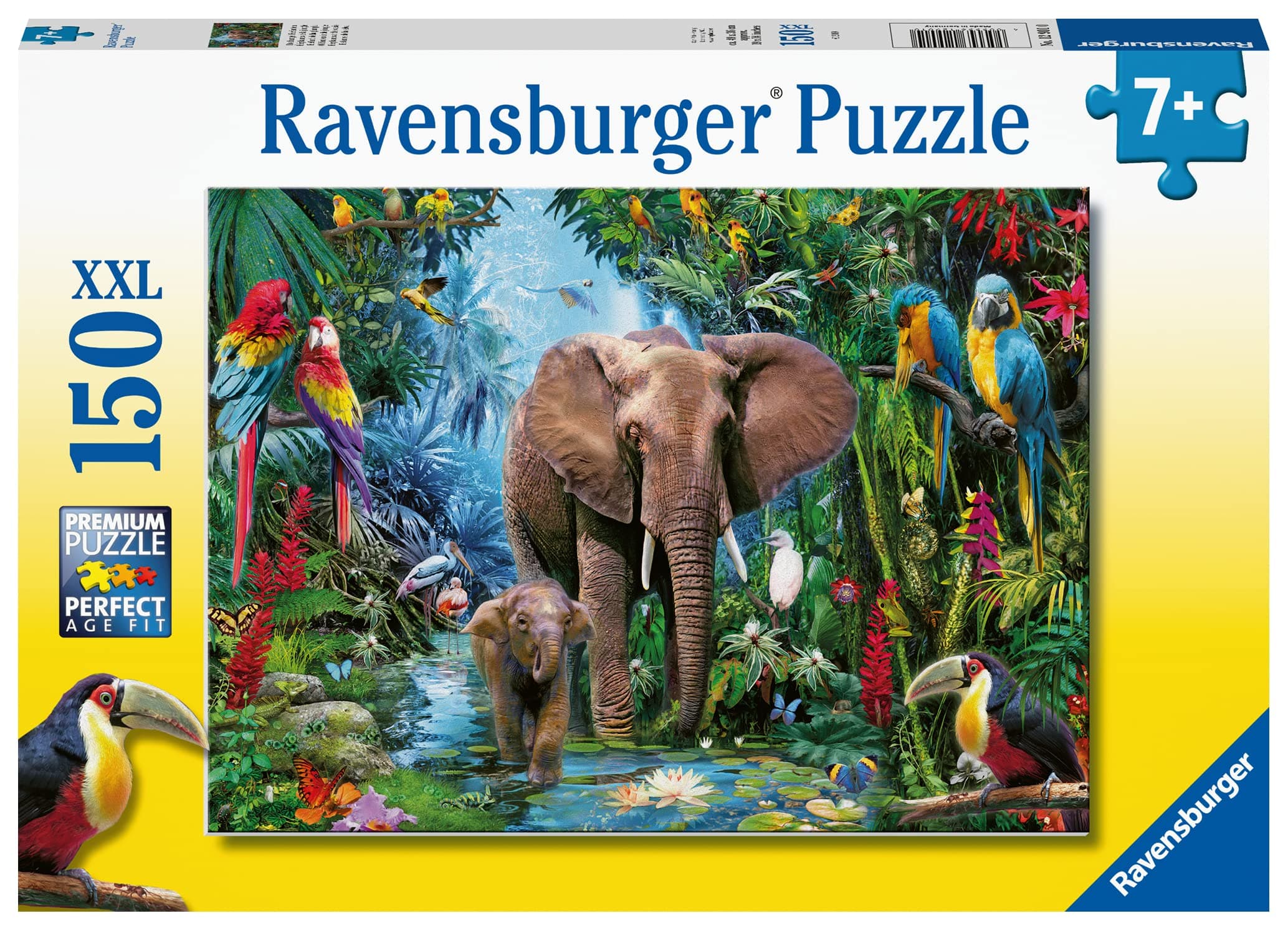 Пъзел Ravensburger 150 ел. XXL - Слонове в оазиса