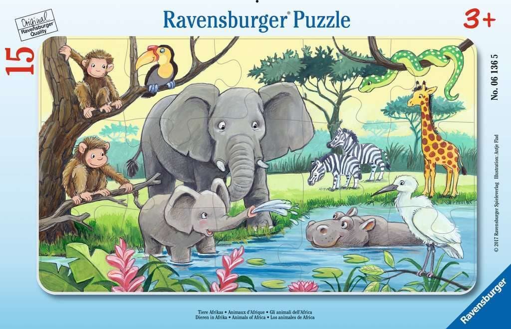 Пъзел Ravensburger 15 ел. - Животните на Африка