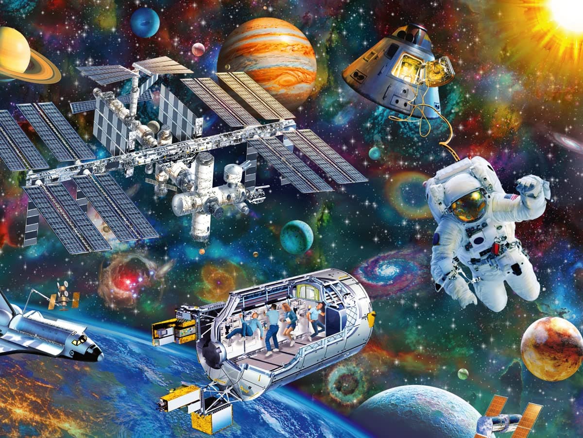 Пъзел Ravensburger 200 ел. XXL - Космическо изследване