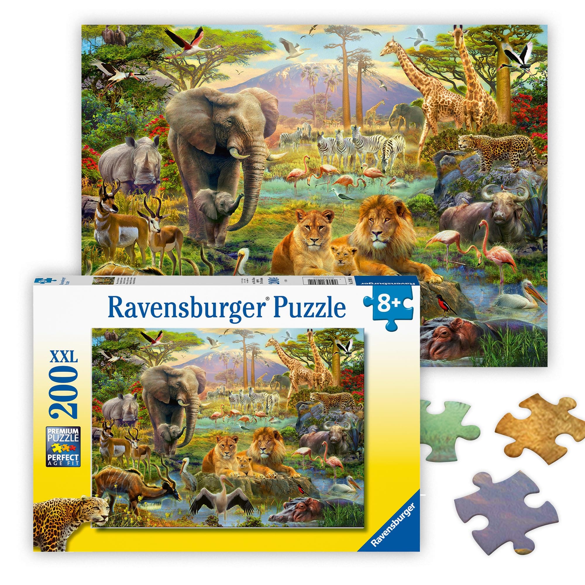 Пъзел Ravensburger 200 ел. XXL - Животни от саваната
