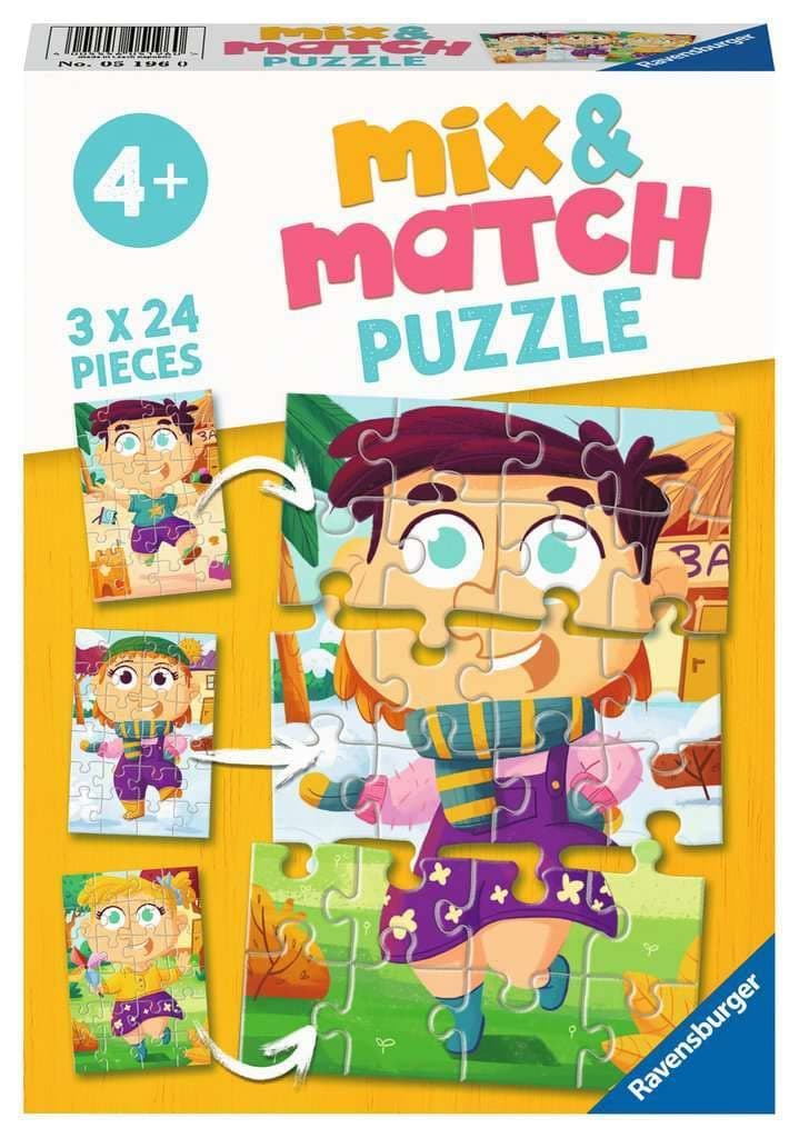Пъзел Ravensburger 3x24 ел. - Цветни дрехи