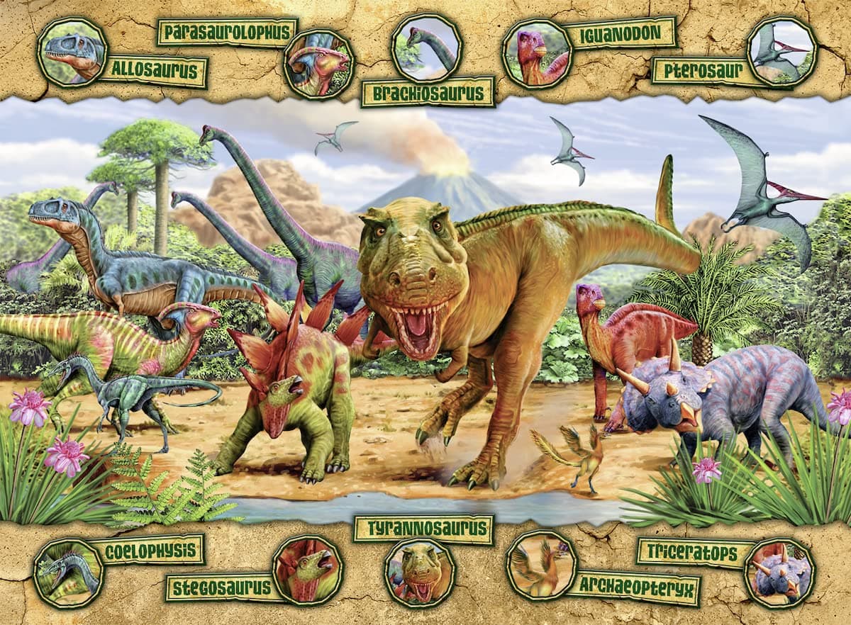Пъзел Ravensburger 100 ел. XXL - Динозаври