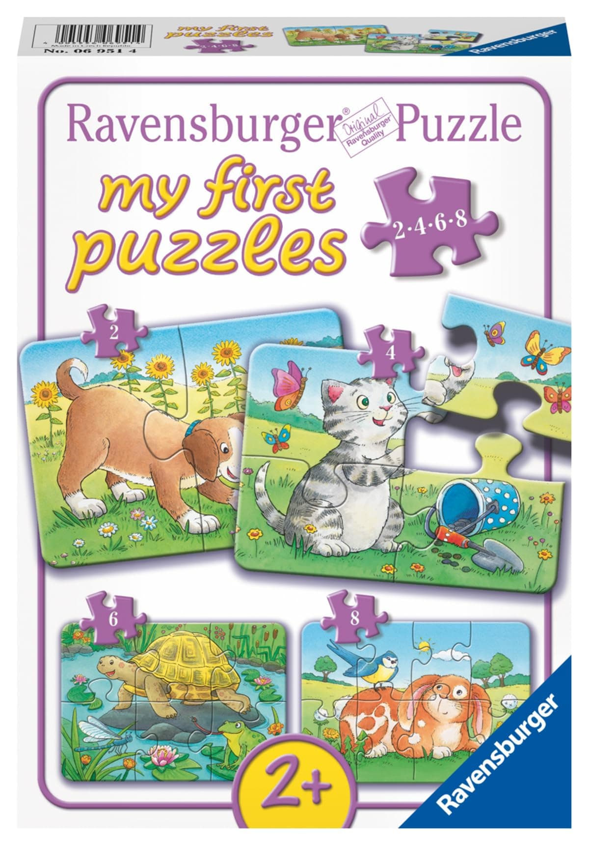 Моят първи Пъзел Ravensburger 2/4/6/8 ел. - Сладки животни