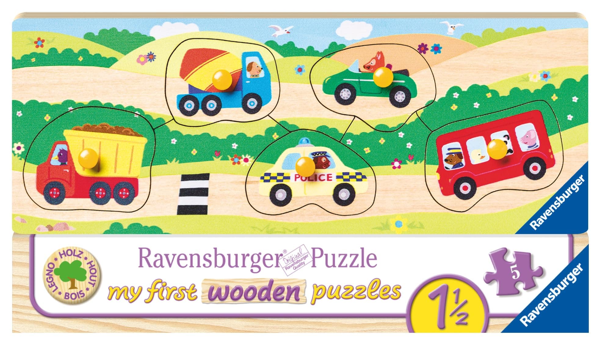 Моят първи пъзел Ravensburger 2/3/4/5 ел. - Първи превозни средства