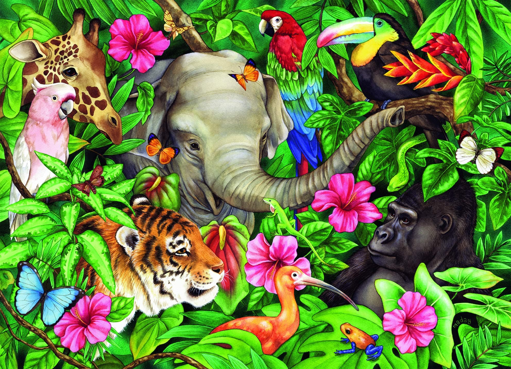 Пъзел Ravensburger 60 ел. - Животни в тропиците