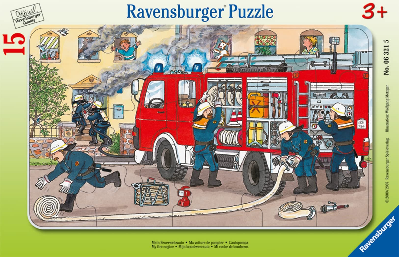 Пъзел Ravensburger 15 ел. - Пожарникарска кола