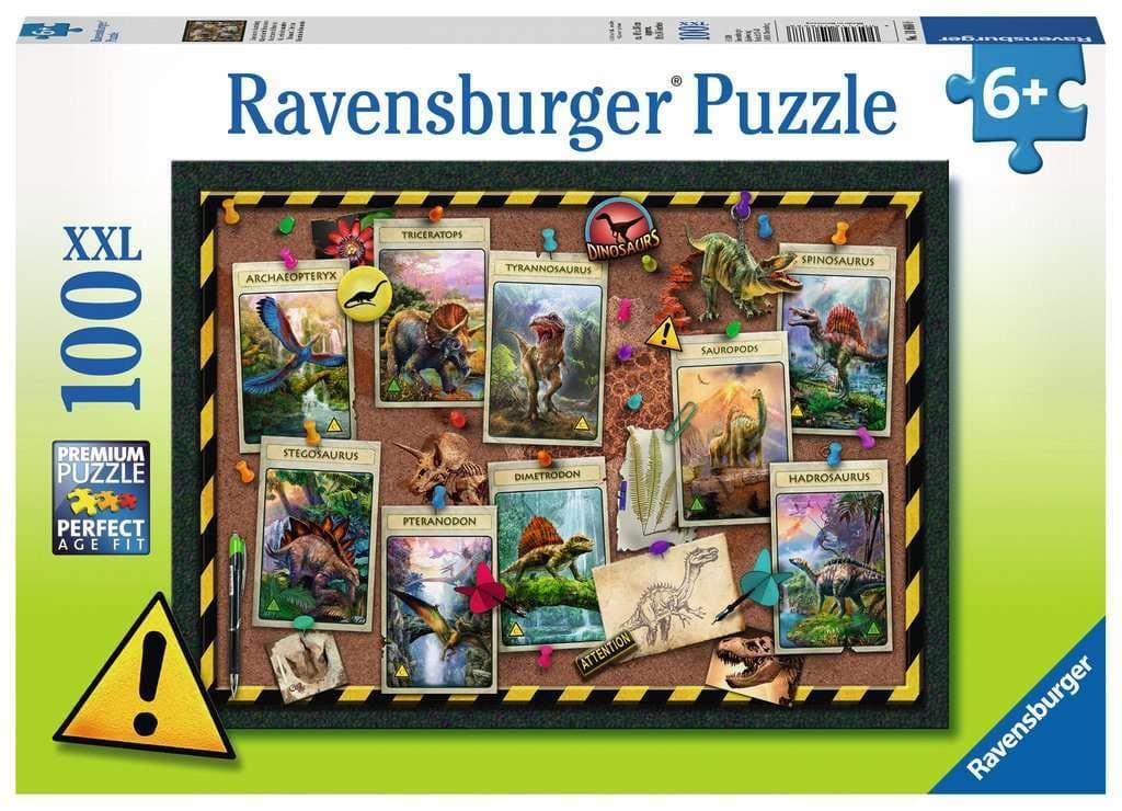 Пъзел Ravensburger 100 ел. XXL - Колекция динозаври