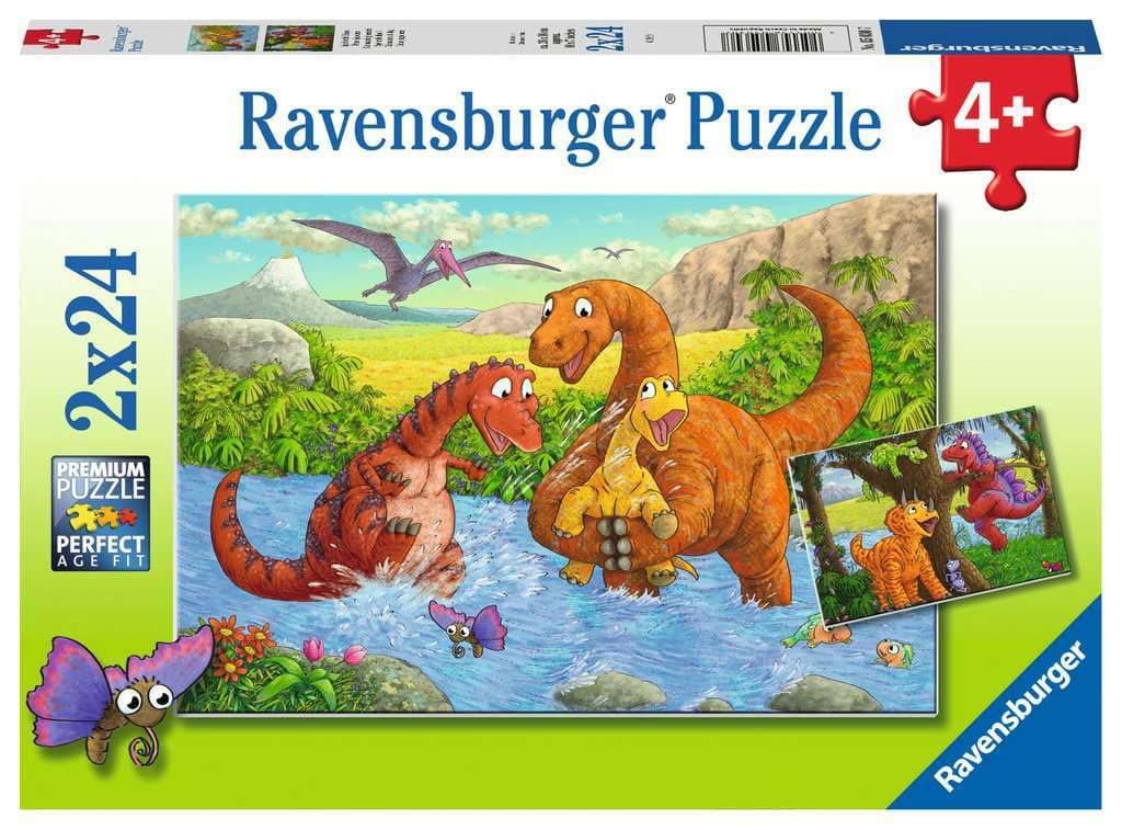 Пъзел Ravensburger 2x24 ел. - Динозаври