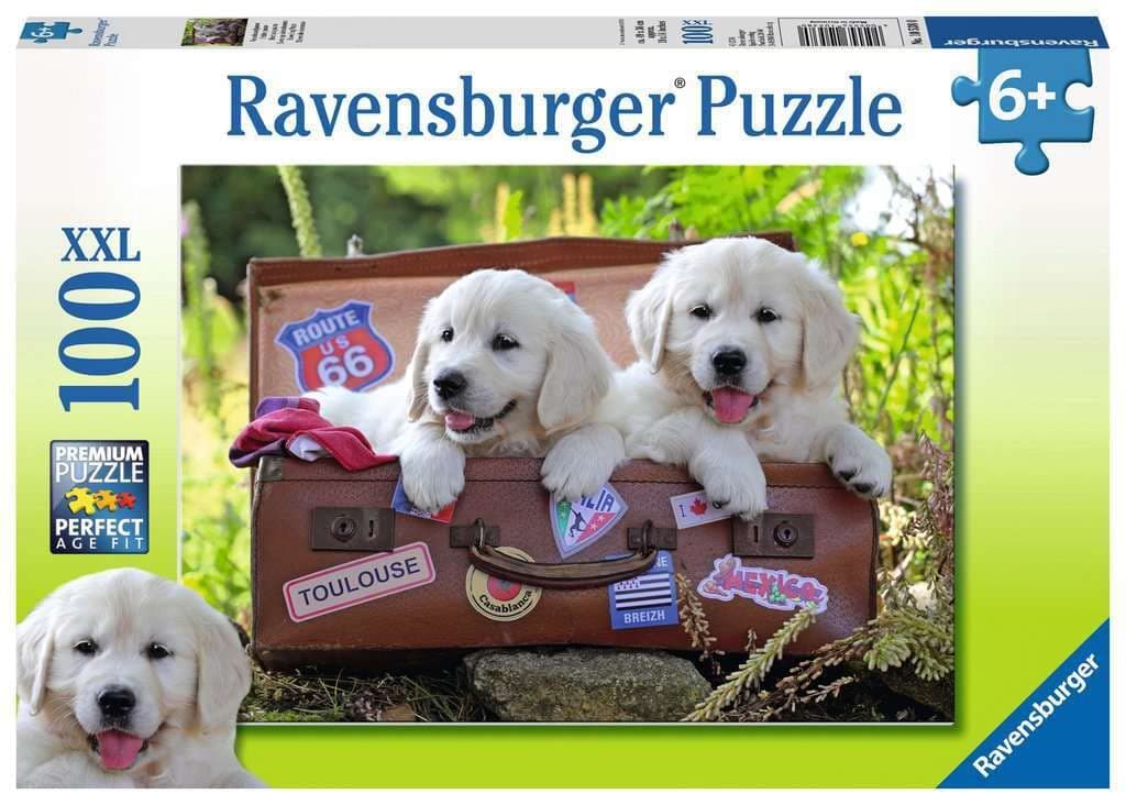 Пъзел Ravensburger 100 ел. XXL - Кученца на път