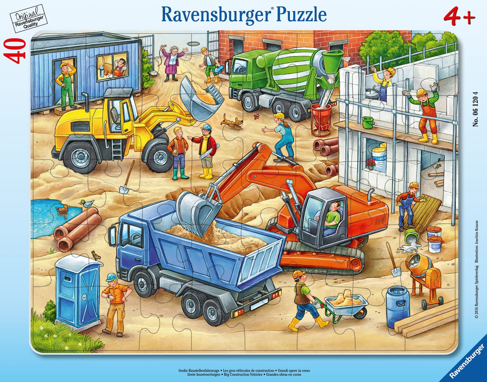Пъзел Ravensburger 40 ел. - Големи строителни машини