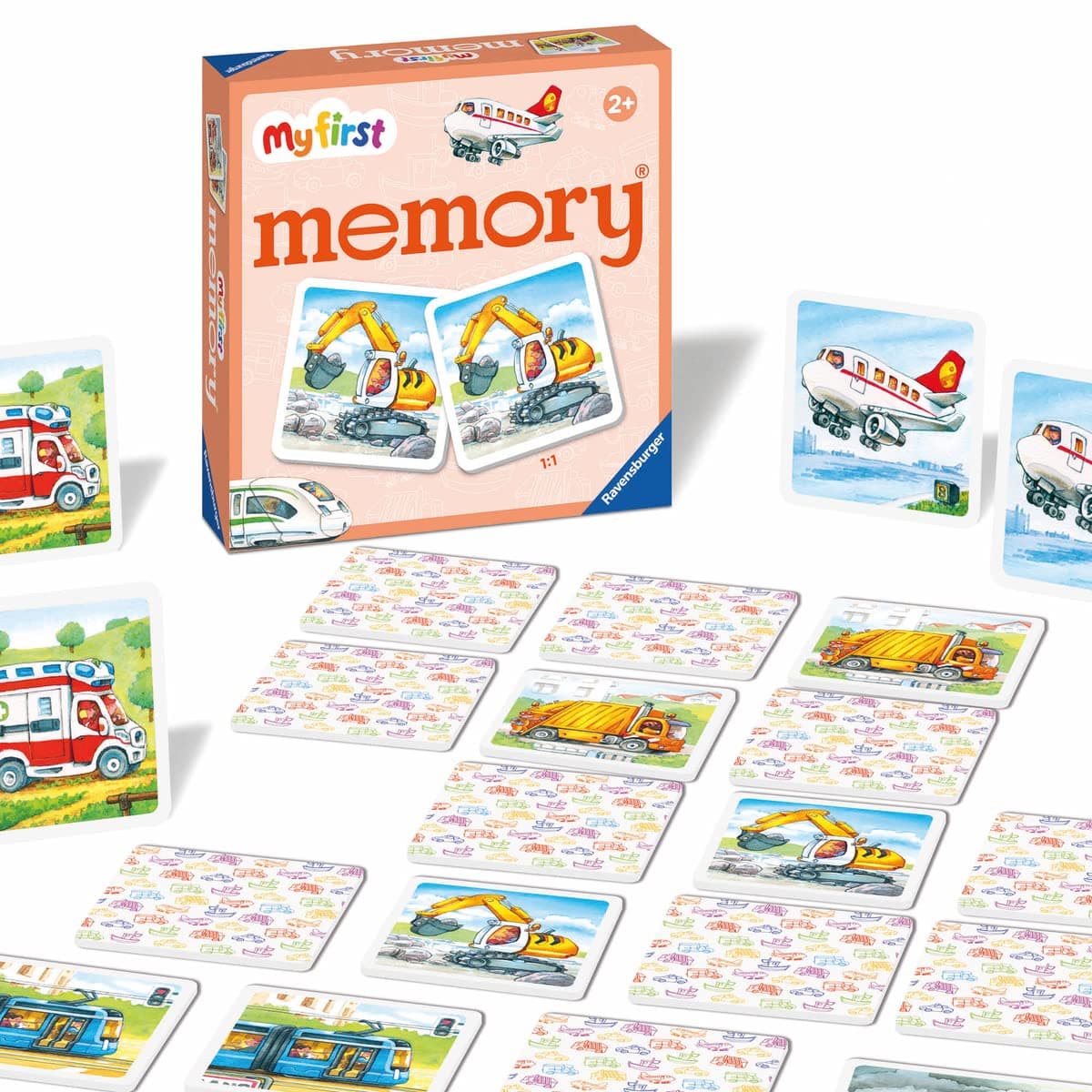 Игра Мемори карти 24 броя Ravensburger - Превозни средства