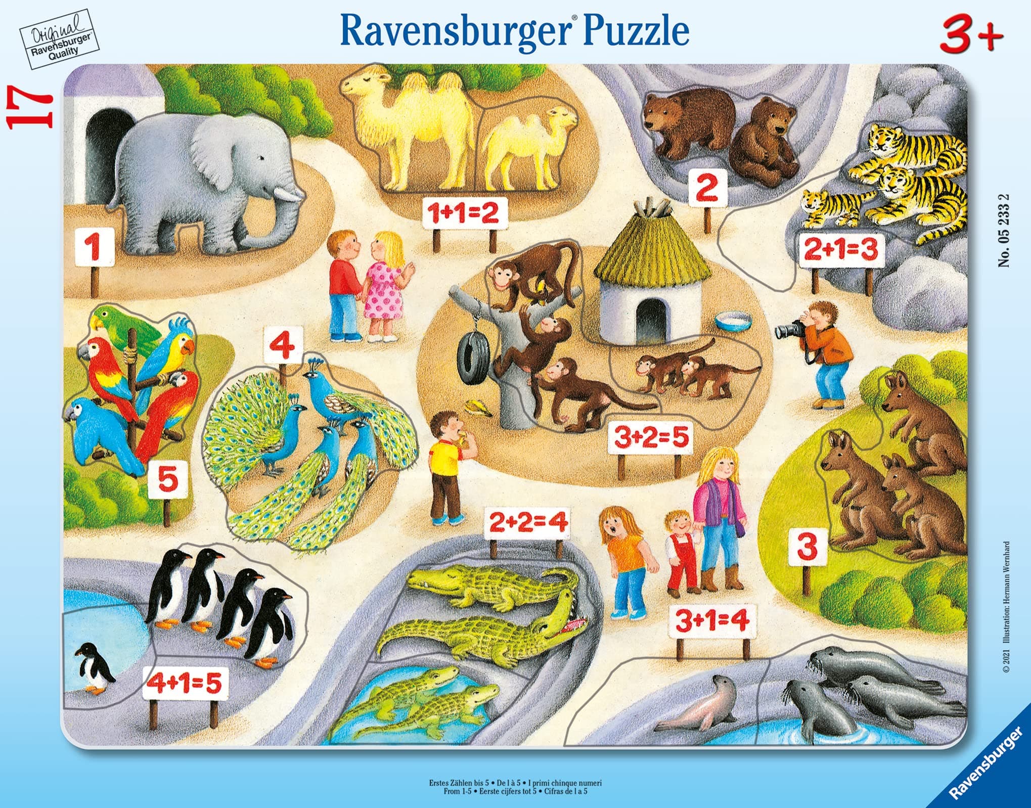 Пъзел Ravensburger 17 ел. - Моите първи числа до 5