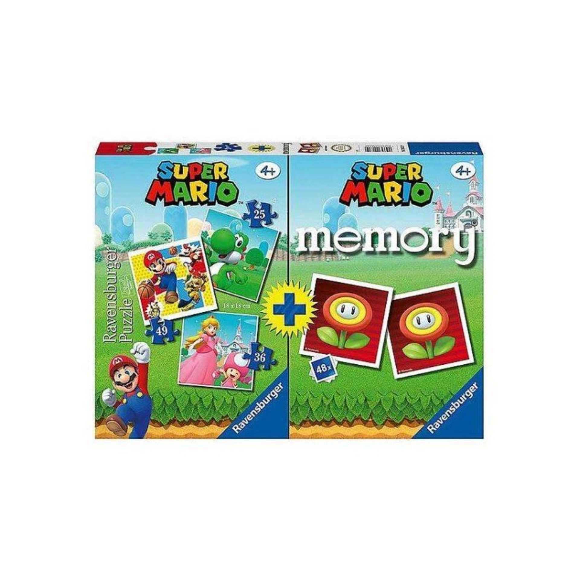 Пъзел Ravensburger 3-в-1 + мемори - Супер Марио