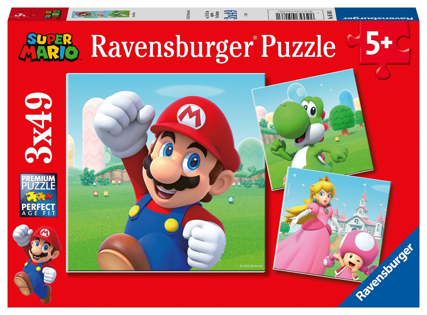 Пъзел Ravensburger 3x49 ел. - Супер Марио
