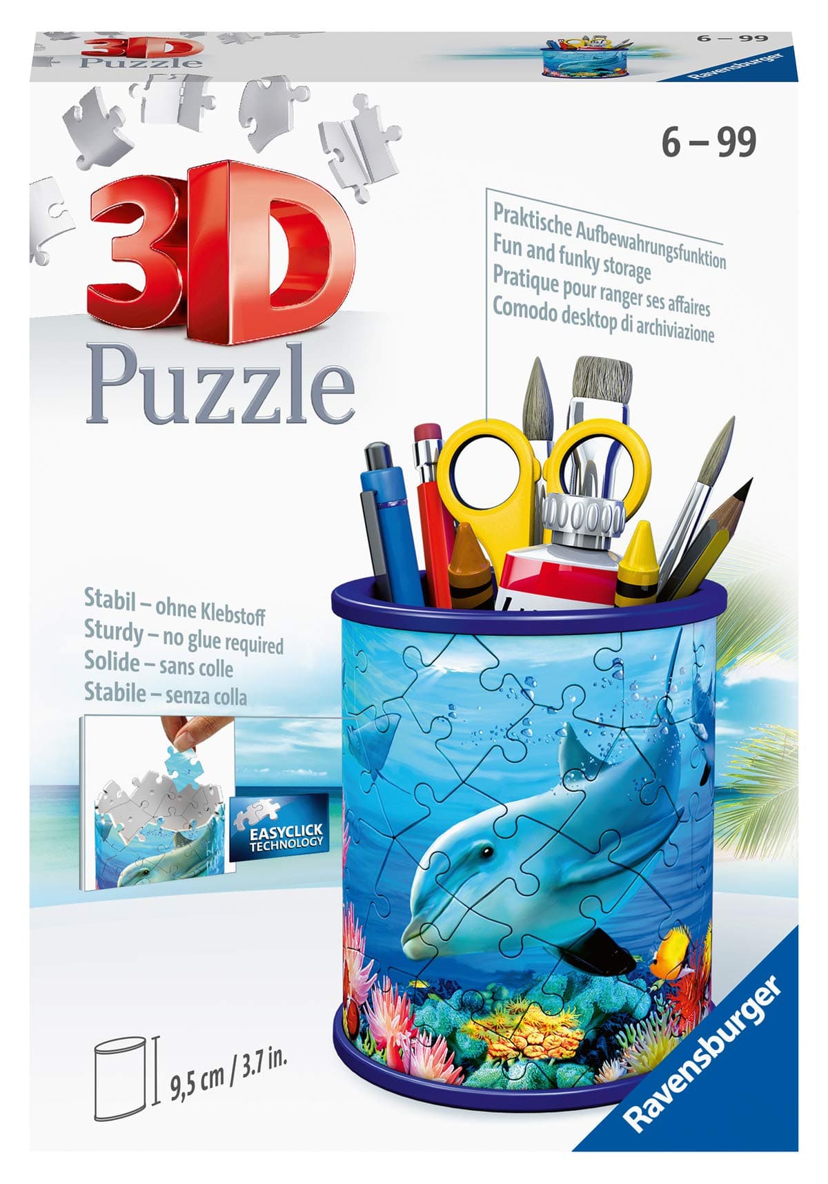 3D Пъзел Ravensburger 54 ел. - Моливник: Подводен свят