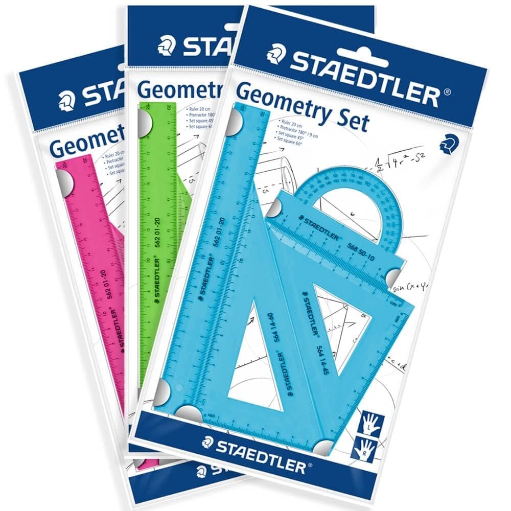 Геометричен комплект Staedtler 20см, 4 части, асортимент