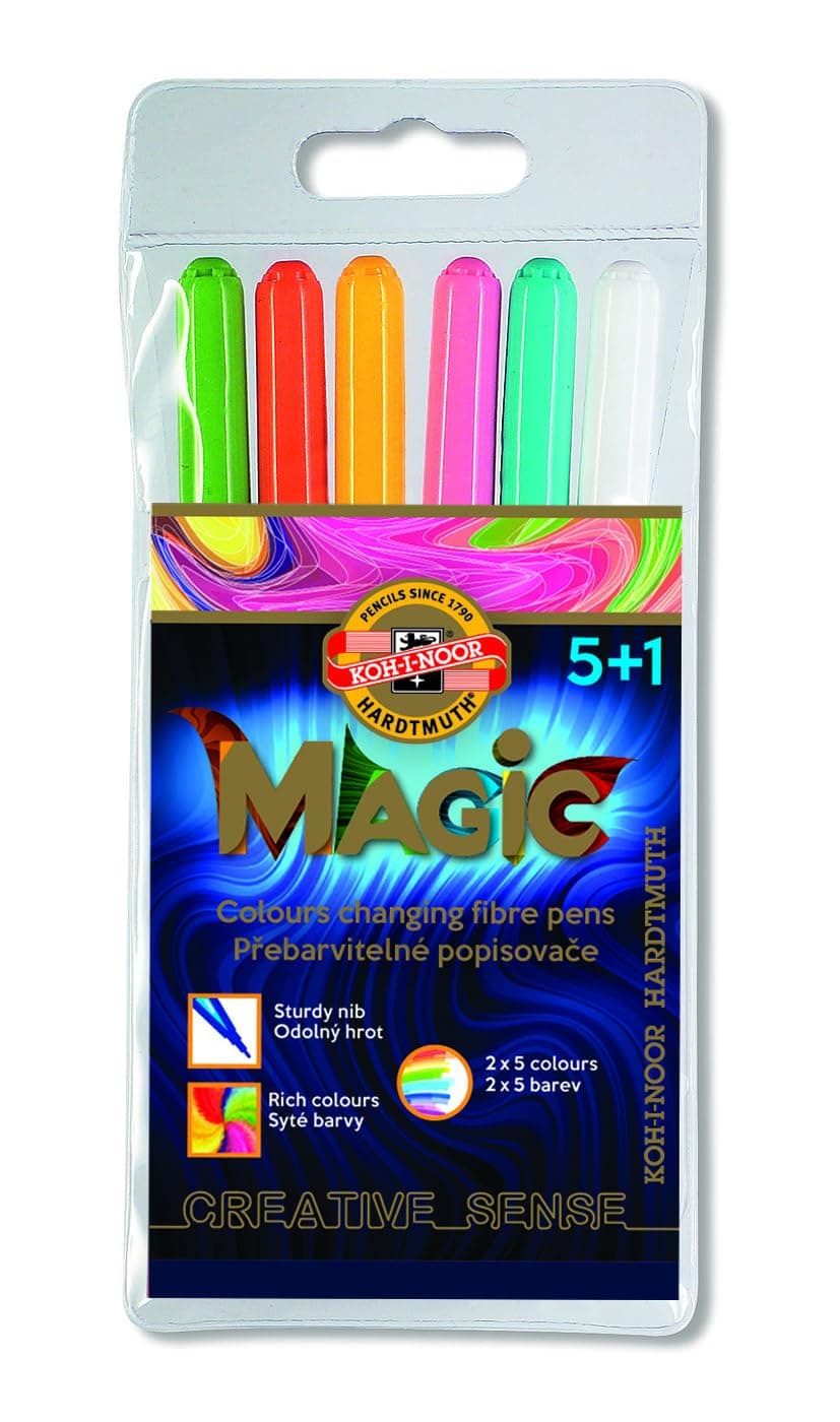 Магически флумастери Koh-i-Noor, 5+1 цвята
