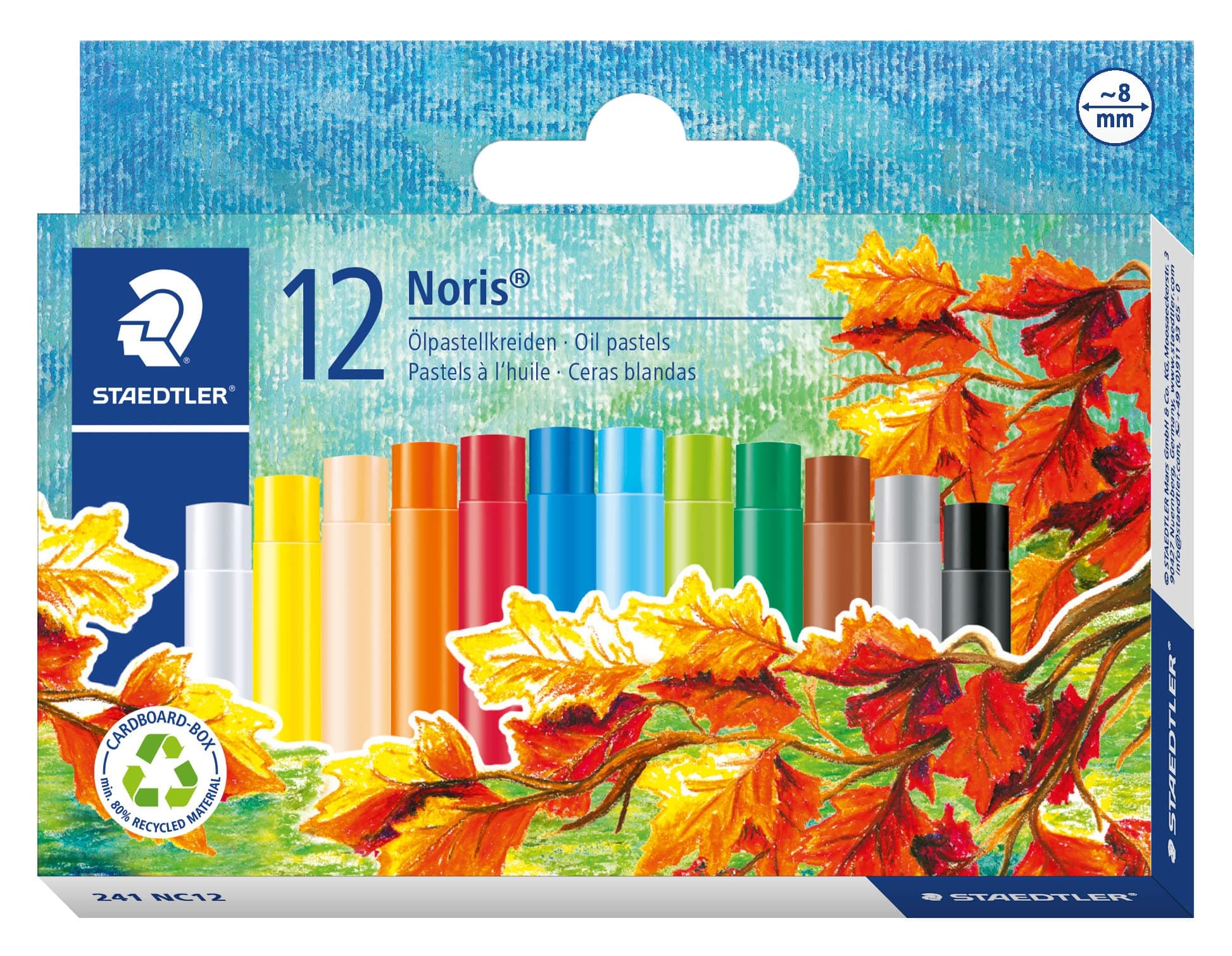 Маслени пастели Staedtler Noris Club, 12 цвята
