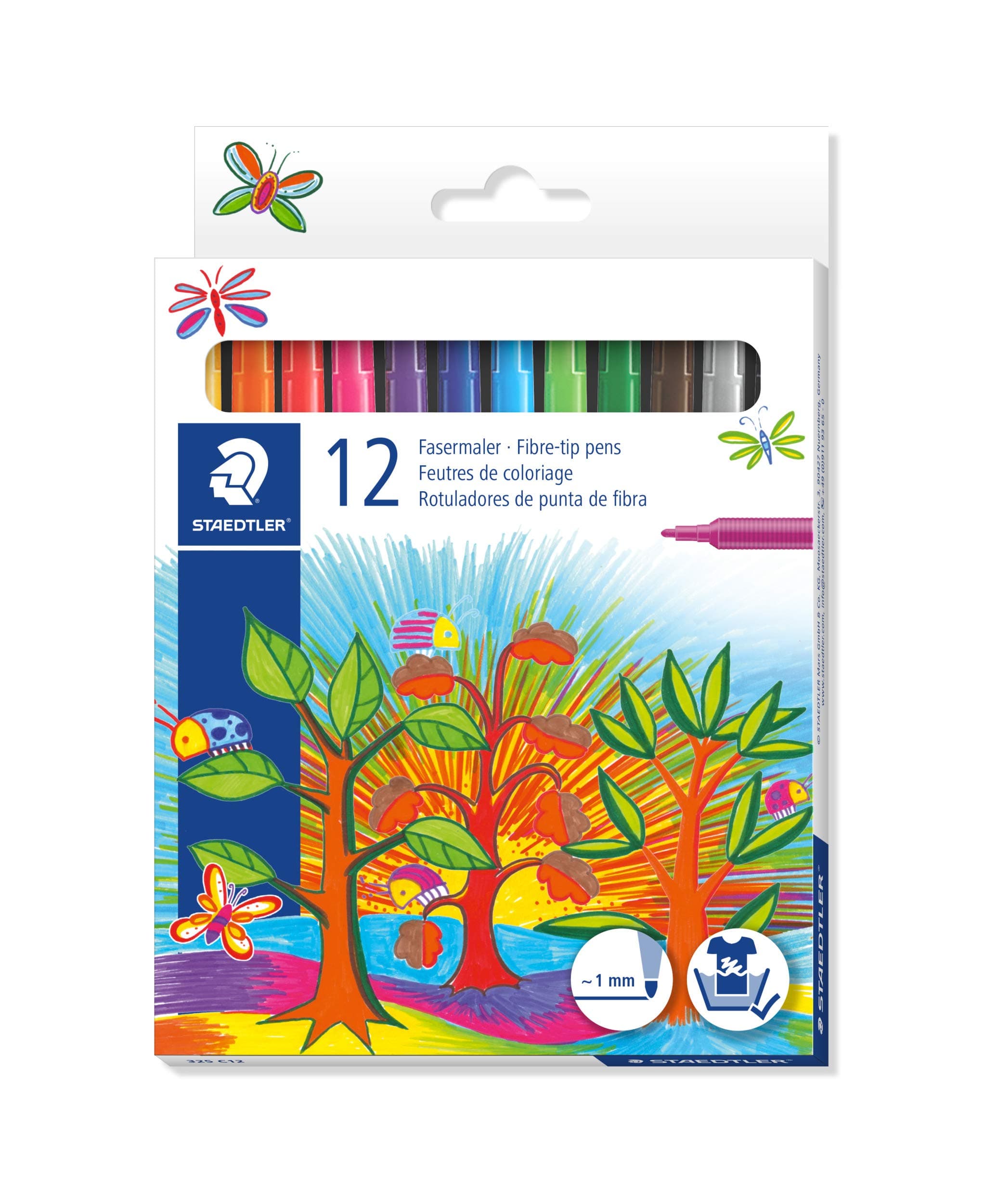 Флумастри Staedtler, 12 цвята