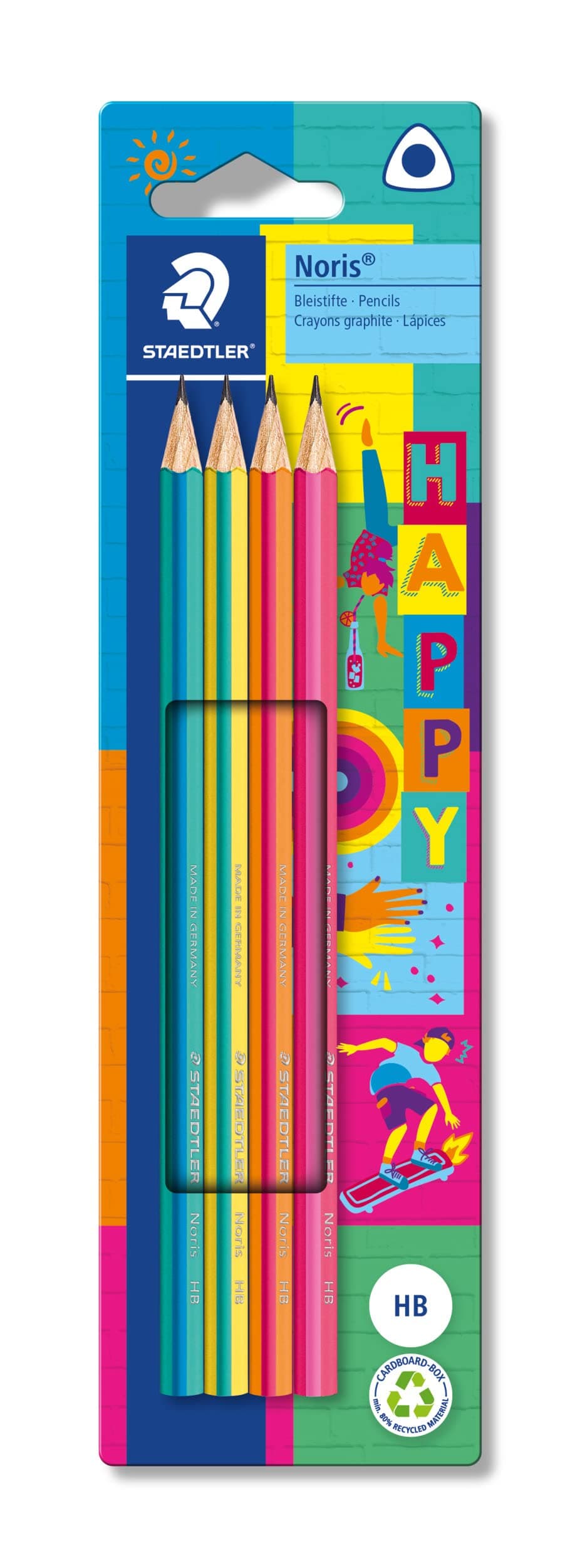 Молив Staedtler Happy 118, HB, 4 броя