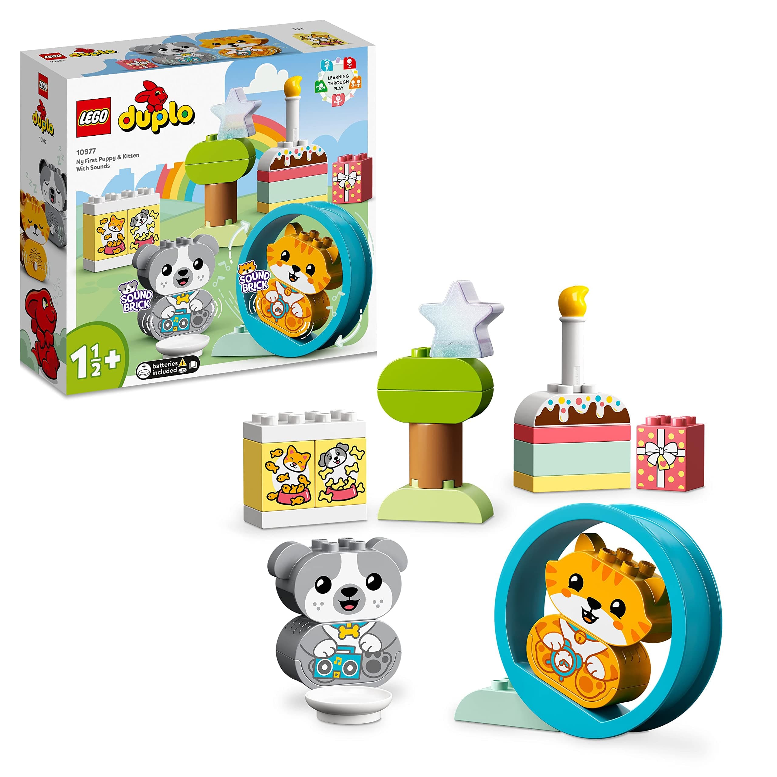 LEGO® DUPLO® My First 10977 - Моите първи кученце и котенце – със звук