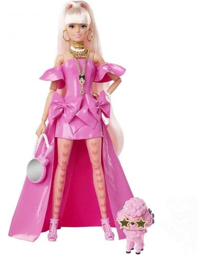 Кукла Barbie - Екстра: Мода с розов пластмасов тоалет
