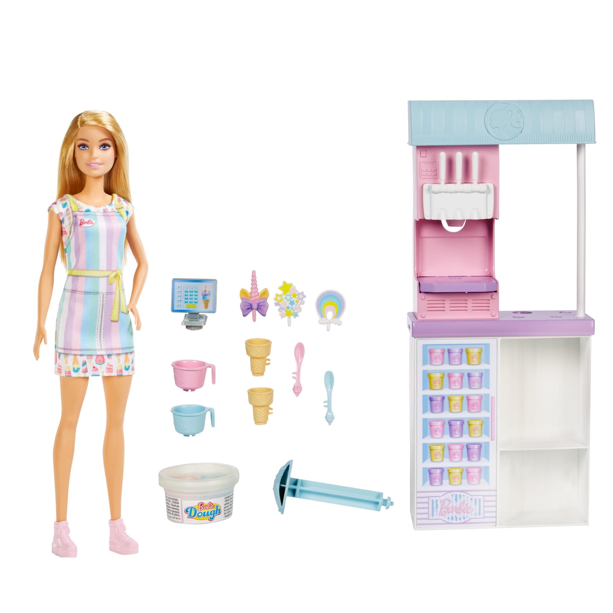 Кукла Barbie - Комплект магазин за сладолед