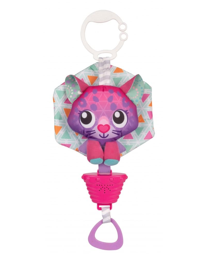 Музикална играчка Playgro, розов леопард, 0м+