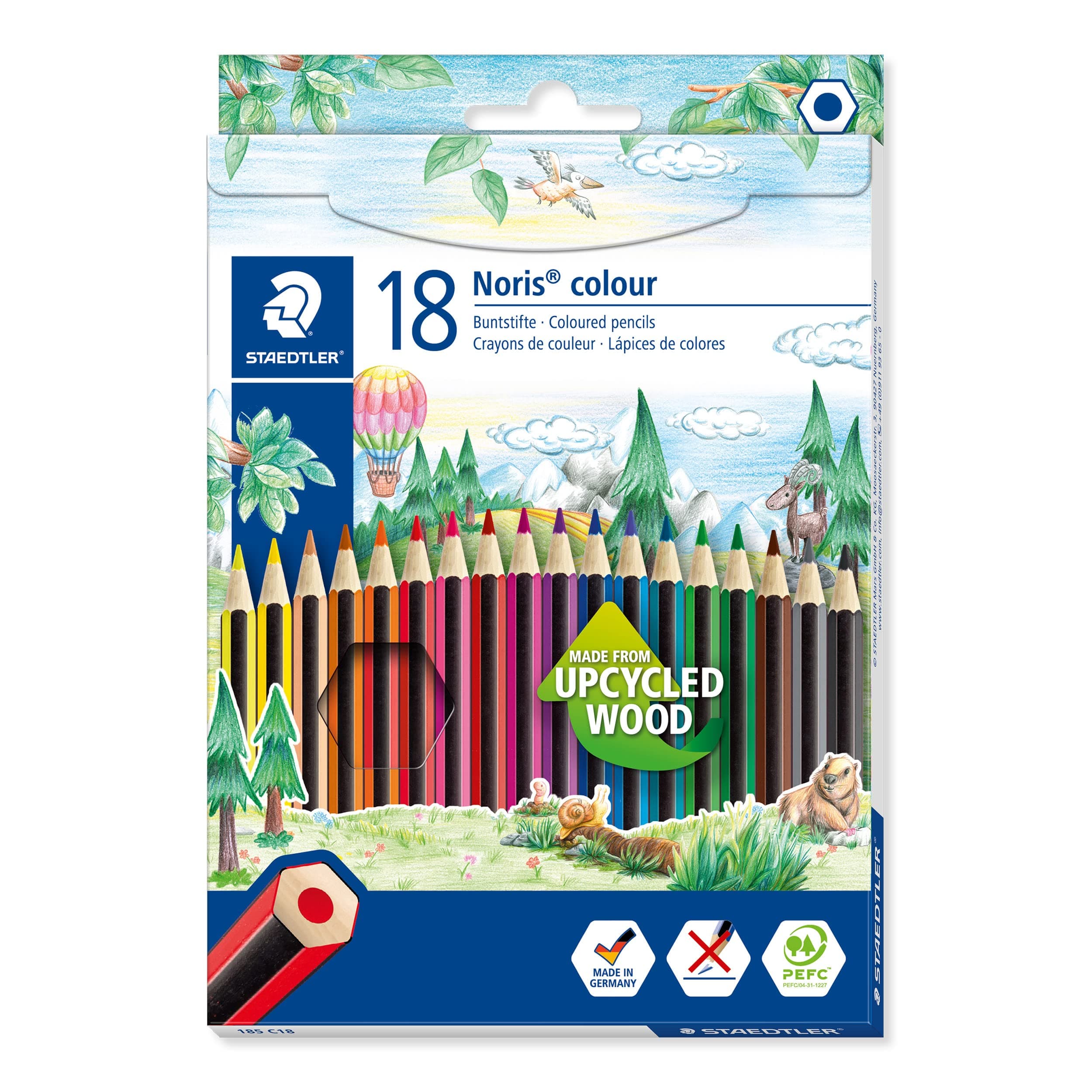 Цветни моливи Staedtler Noris Colour, 18 цвята