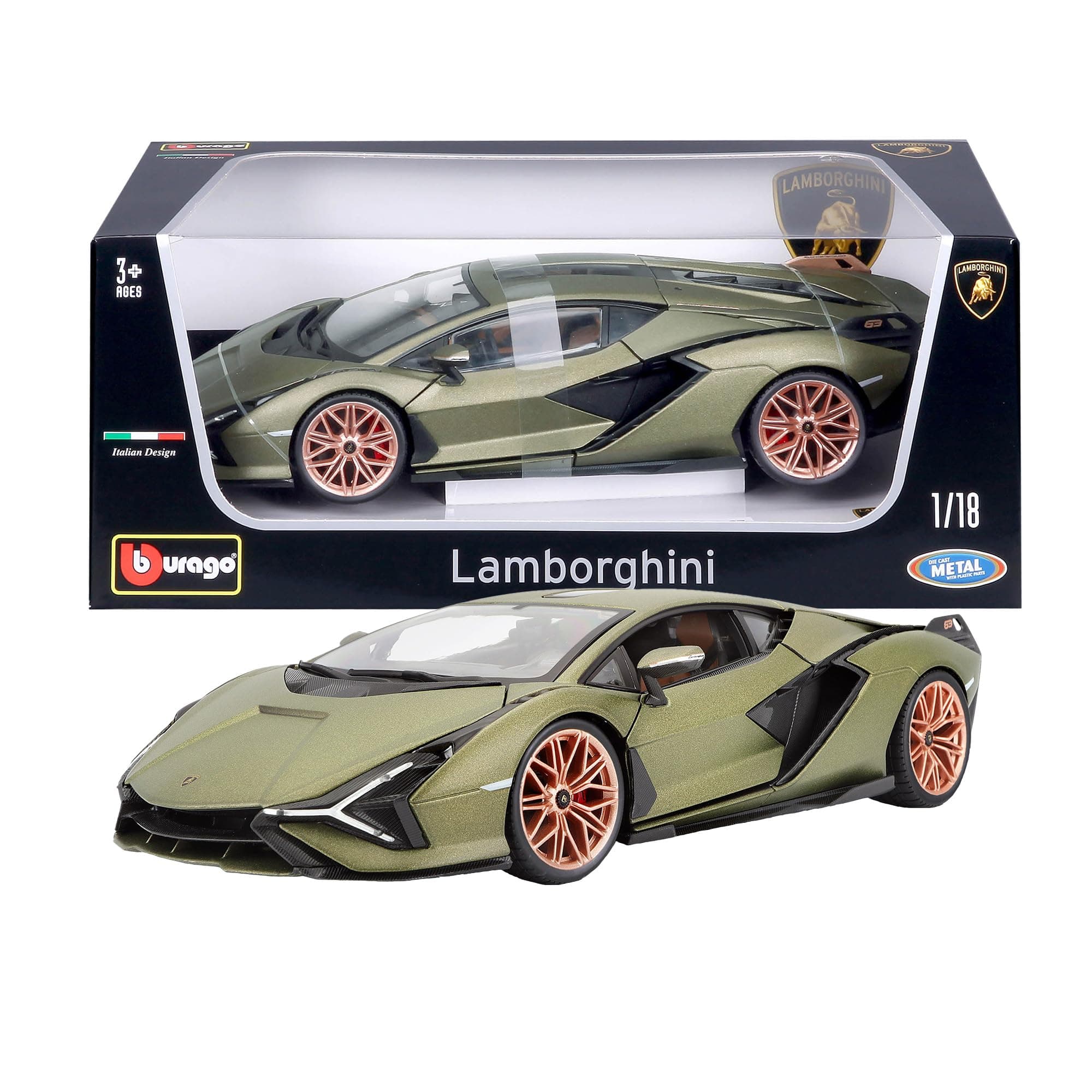 Bburago Plus - модел на кола 1:18 - Lamborghini Sian FKP 37