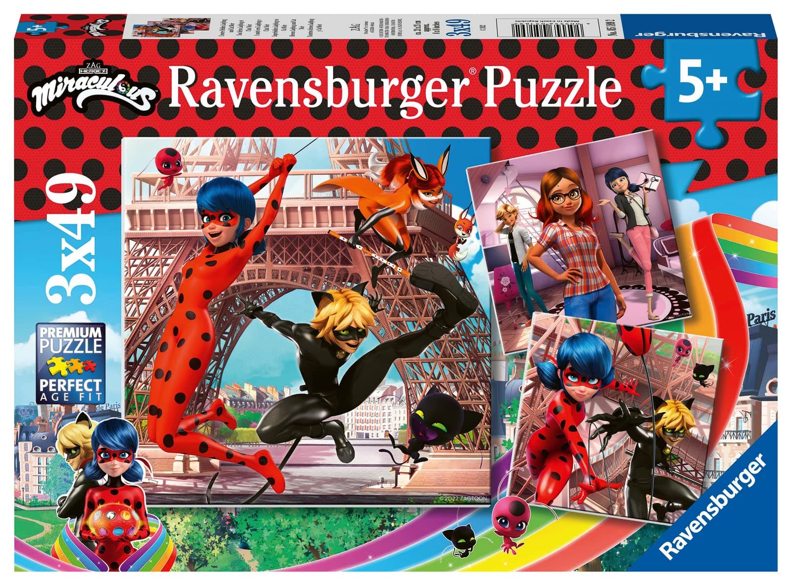 Пъзел Ravensburger 3x49 ел. - Калинката и котарака