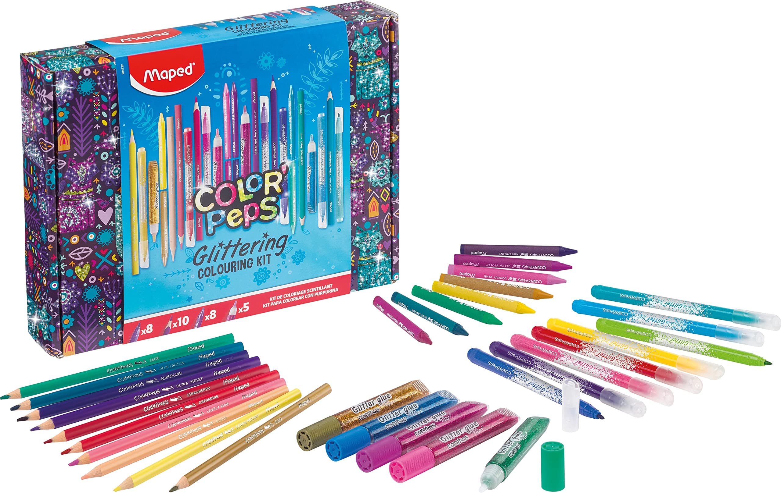 Комплект за рисуване MAPED Glittering, 31 части
