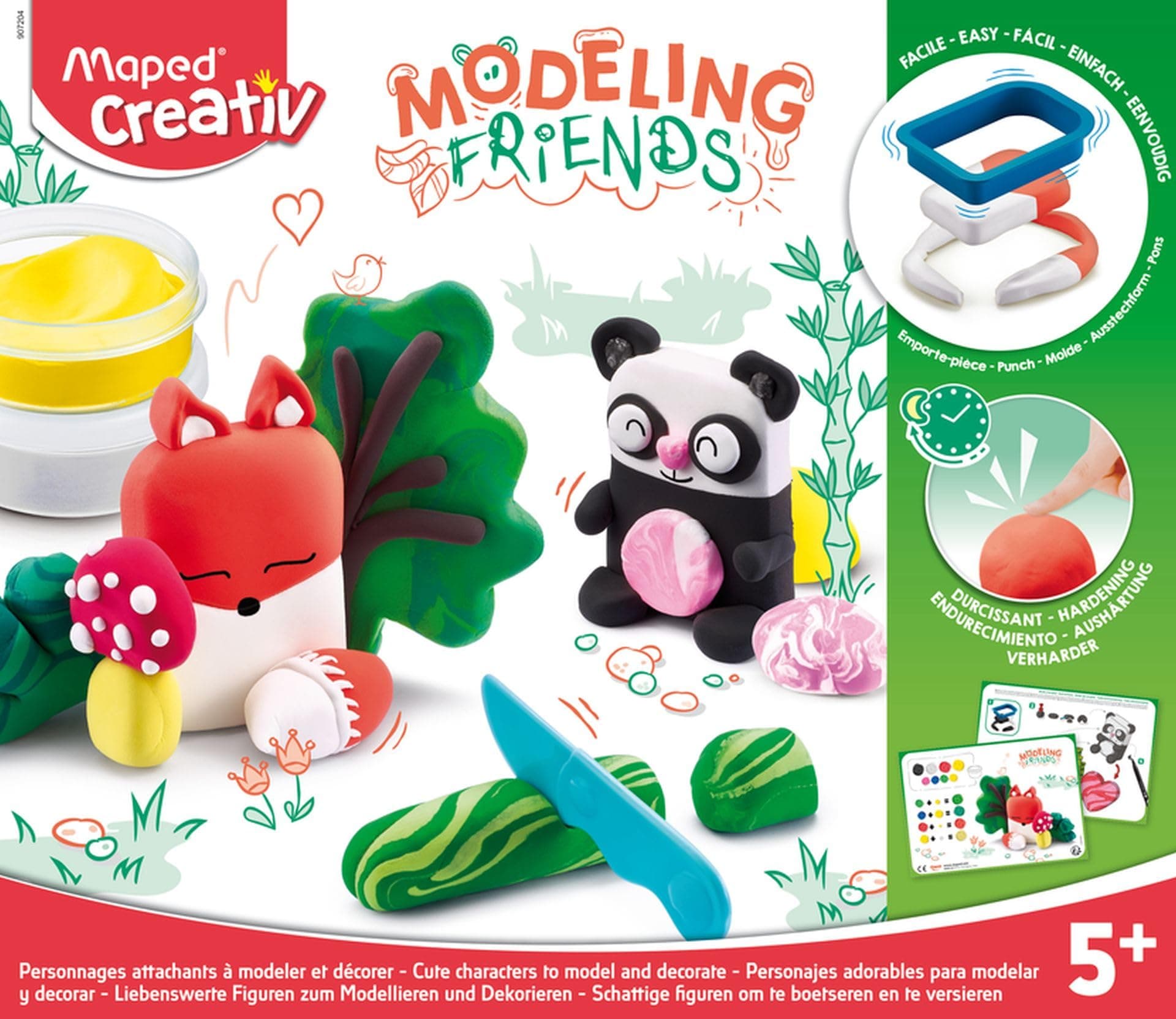 Комплект за моделиране MAPED Creative Modeling Friends, лисиче и панда