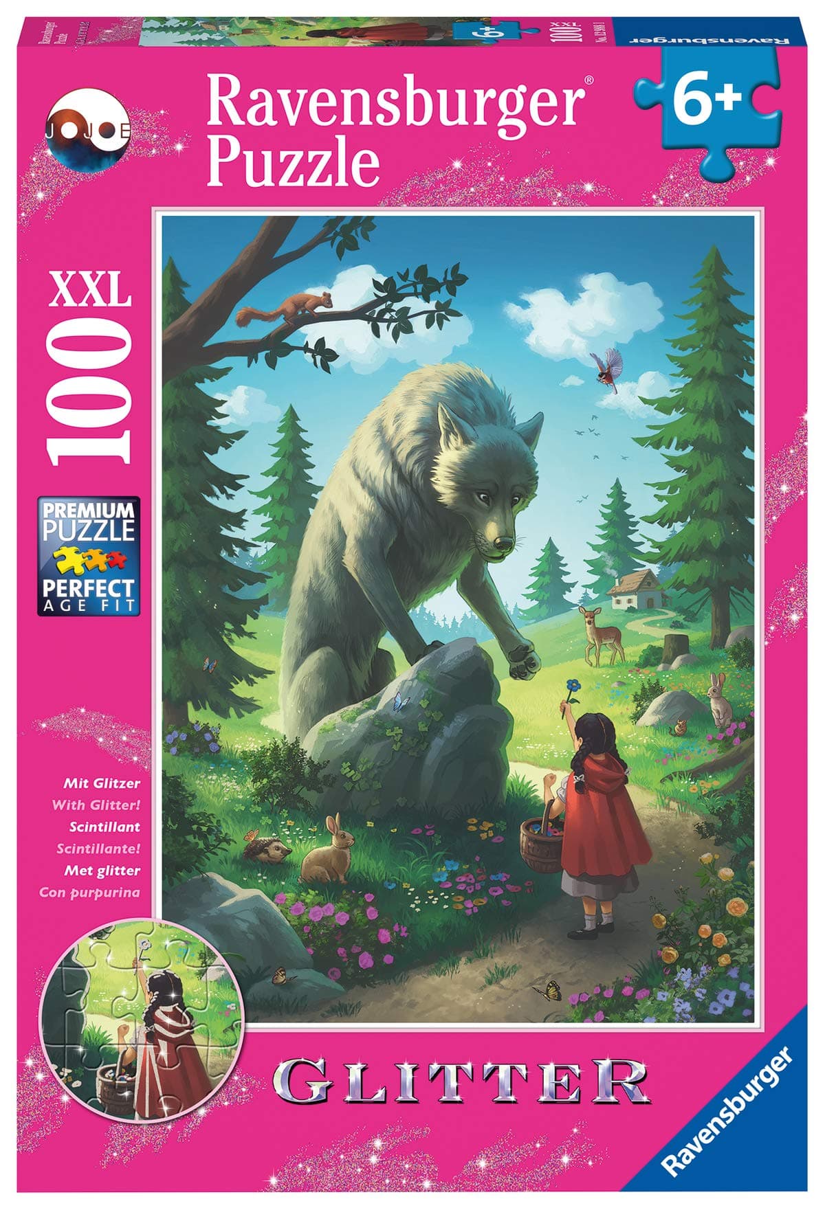 Пъзел Ravensburger 100 ел. XXL - Червената шапчица и вълкът
