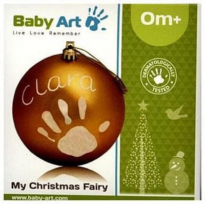 Отпечатък Baby Art Коледна топка, златно-бяла