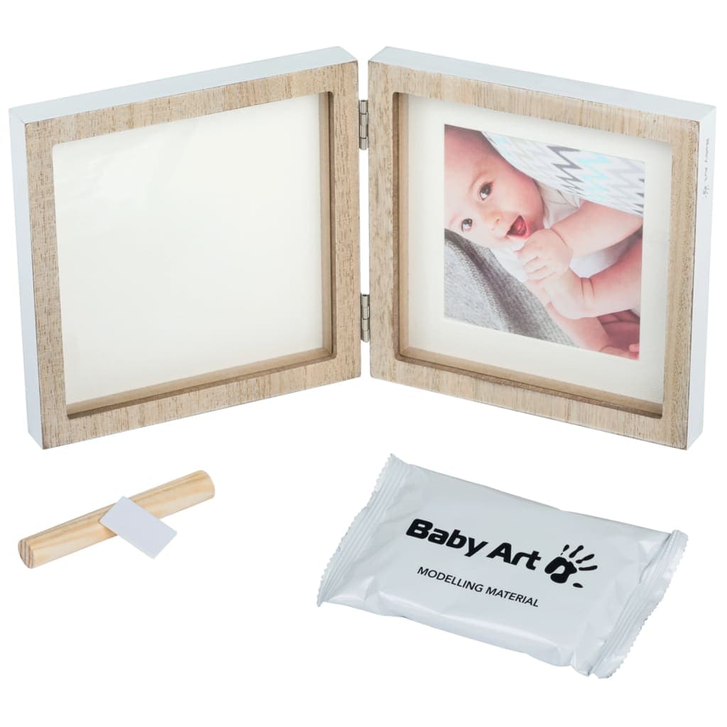 Отпечатък със снимка Baby Art My Baby Style, рамка в цвят дърво, бяло паспарту (Wooden)