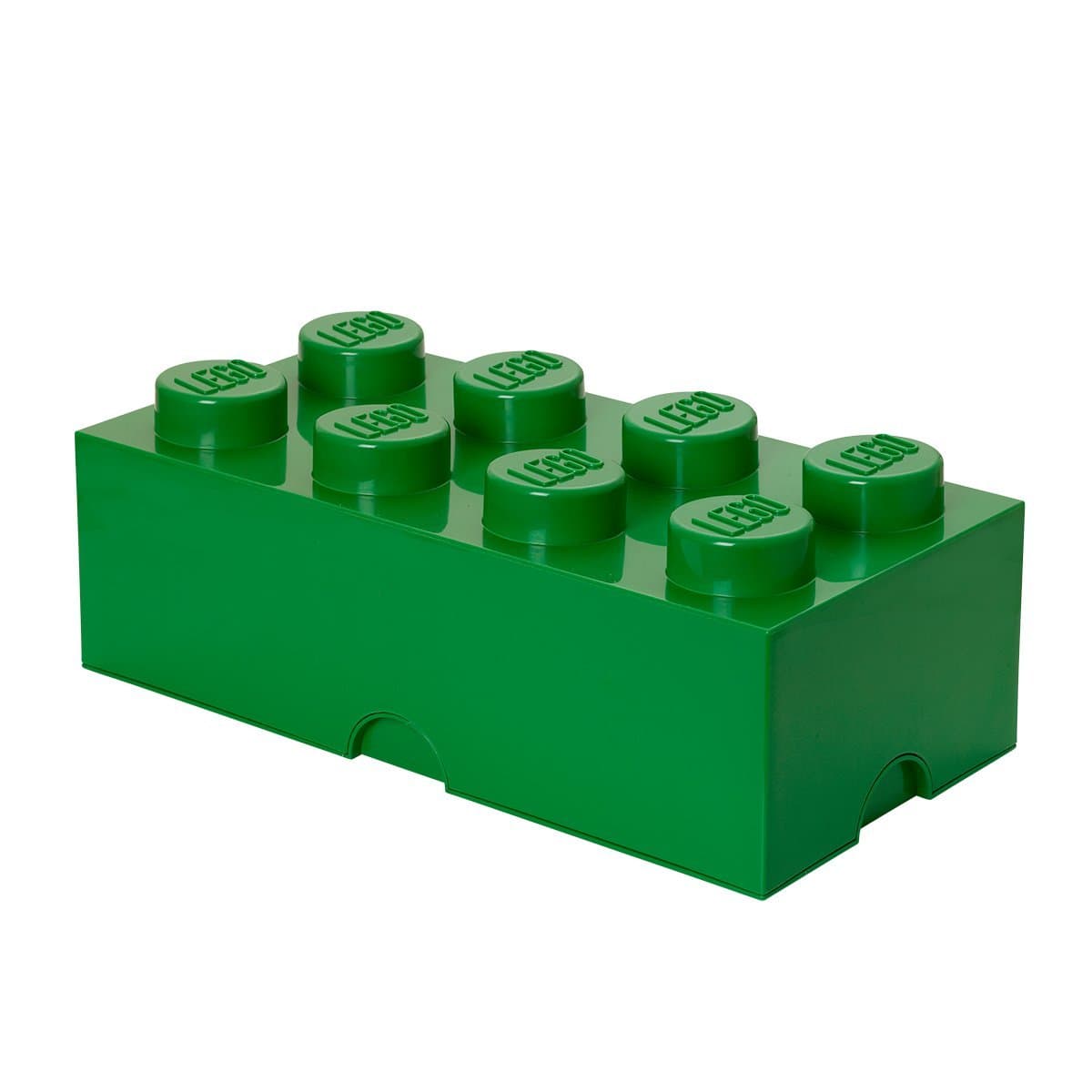 LEGO® кутия за съхранение - Тухличка 8, тъмно зелена