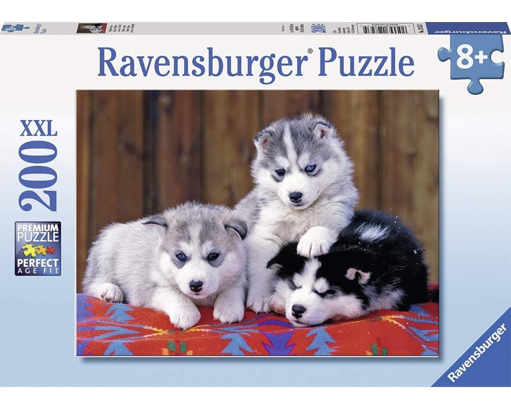 Пъзел Ravensburger 200 ел. XXL - Малки кученца хъски