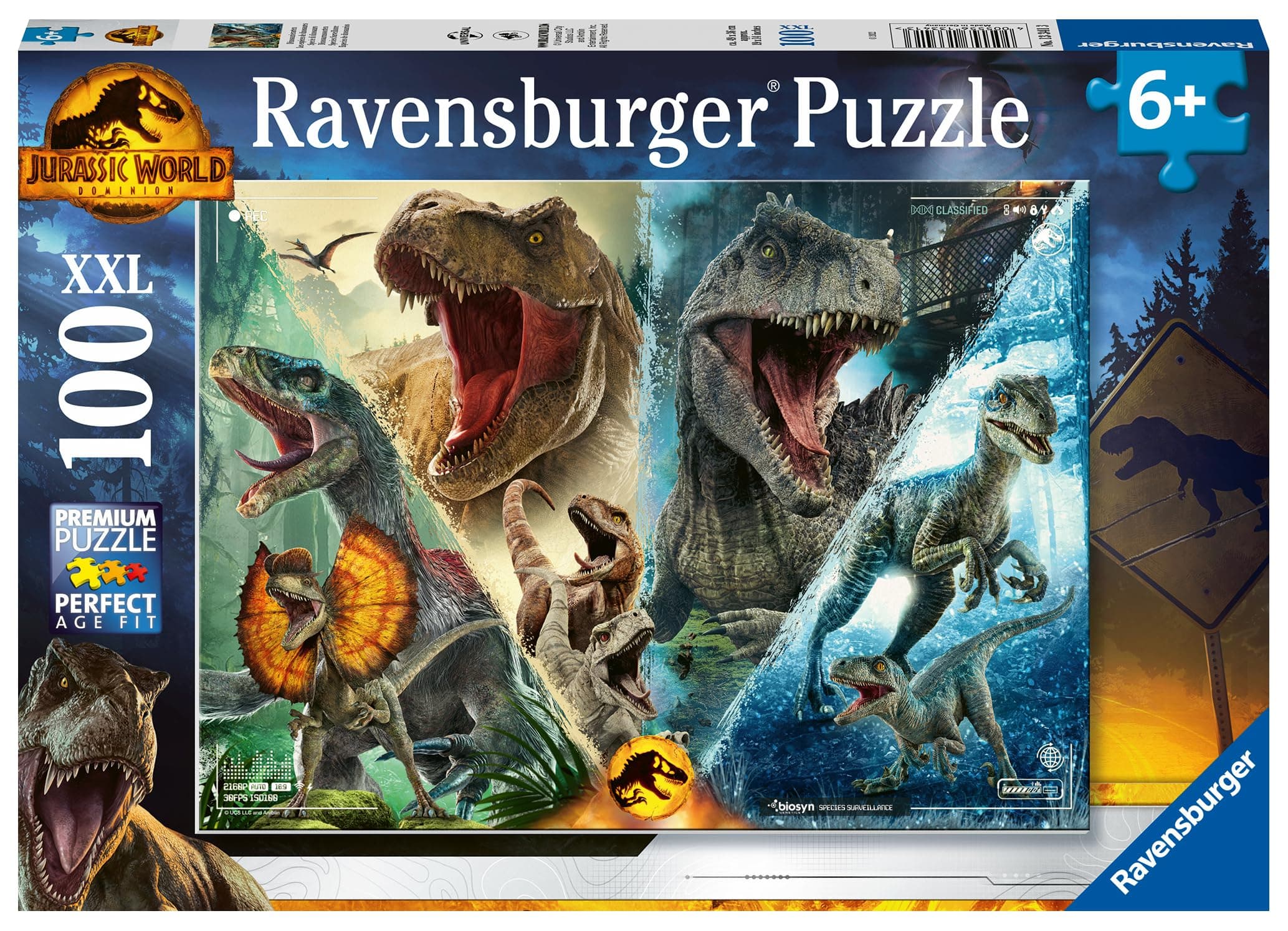Пъзел Ravensburger 100 ел. XXL - Джурасик свят: Господство