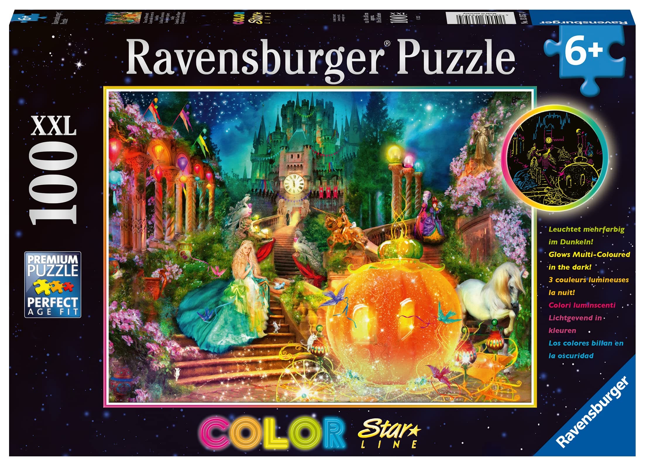 Пъзел с брокат Ravensburger 100 ел. XXL - Танцувайте в полунощ