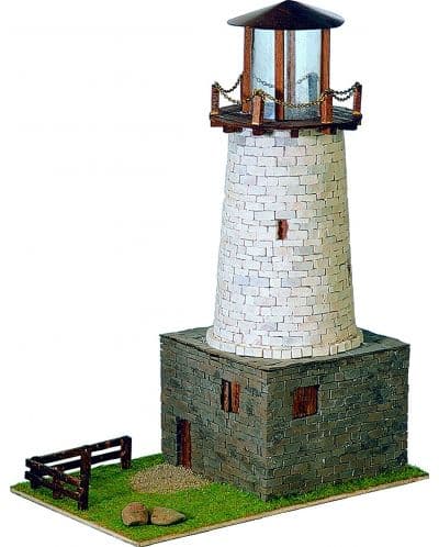 Сглобяем модел Domus Kits - Фар 1, Макет с истински тухли