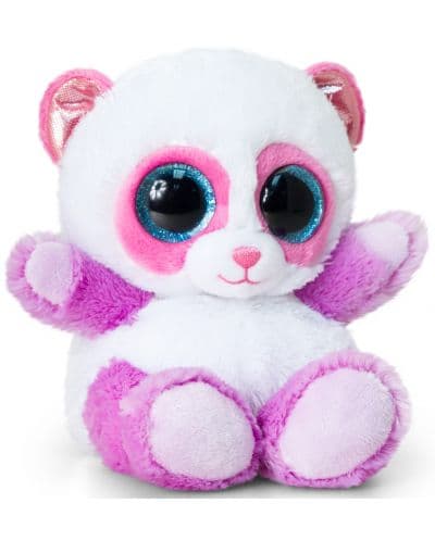 Плюшена играчка Keel Toys Animotsu - Панда, лилава, 15 cm