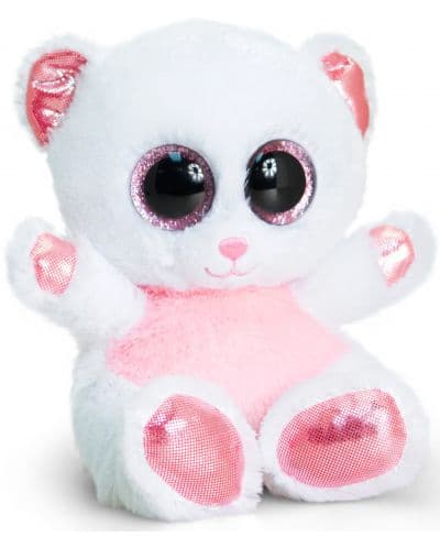 Плюшена играчка Keel Toys Animotsu - Мече, розово, 15 cm
