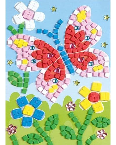 Творчески комплект Folia - Направи картинка от мозайка, Пеперуда