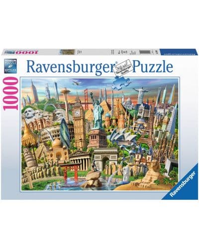 Пъзел Ravensburger от 1000 части - Световни забележителности