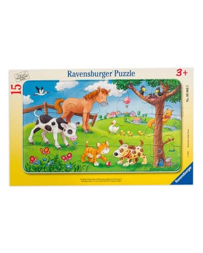 Пъзел Ravensburger от 15 части - Сладки приятели животни