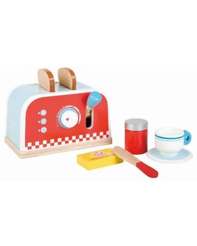 Игрален комплект Lelin - Детски тостер, червен