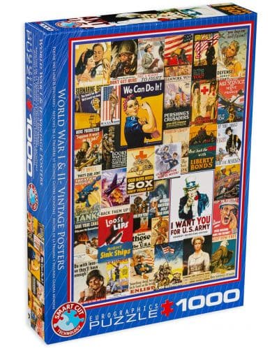 Пъзел Eurographics от 1000 части - Постери от Първата и Втората световна война
