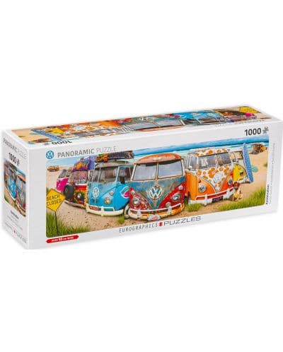 Панорамен пъзел Eurographics от 1000 части - Комбинация от бусове Volkswagen