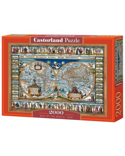 Пъзел Castorland от 2000 части - Карта на света от 1639 г.